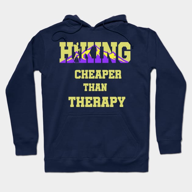 Hiking Cheaper Than Therapy Hoodie by khalid12